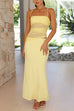 Moxidress Spaghetti Strap Cut Out Waist Splice Maxi Dress