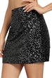 Moxidress Stretchy Bodycon Sequin Mini Pary Skirt