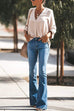 Moxidress Distressed Bell Bottoms Skinny Denim Pants