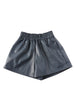 Moxidress Elastic Waist Pocketed Faux Leather Shorts