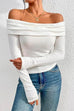 Moxidress Off Shoulder Long Sleeves Bottoming Shirt