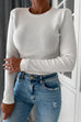 Moxidress Crewneck Solid Ribbed Knit Fitted Top(5 Colors Available!)