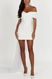 Moxidress Bow Off Shoulder Bodycon Mini Party Dress