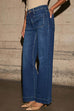 Moxidress Chic Straight Wide Leg Denim Pants