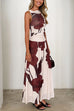 Sleeveless Floral Print Swing Maxi Dress