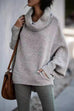 Moxidress Cowl Neck Batwing Sleeves Loose Sweater