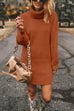 Moxidress Turtleneck Long Sleeves Ribbed Knit Sweater Dress(in 7 Colors!)