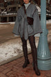 Moxidress Open Front Pocketed Splice Coat with Belt