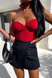 Moxidress Sweetheart Neck Strapless Bustier Bodysuit