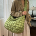 Moxidress Lightweight Quilted Grid Puffer Tote Bag