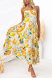 Moxidress Bow Back High Waist Printed Maxi Cami Dress