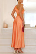 Moxidress One Shoulder Lace Trim Cut Out Sleeveless Maxi Dress