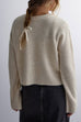 Moxidress Crewneck Bow Knot Ribbed Knit Sweater