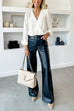Moxidress Pocketed Straight Wide Leg Faux Leather Pants
