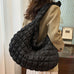 Moxidress Lightweight Quilted Grid Puffer Tote Bag