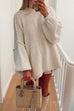 Moxidress Drop Shoulder Plain Casual Pullover Sweater