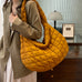 Moxidress Lightweight Quilted Grid Puffer Tote Bag