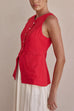 Moxidress Single Breasted Pocketed Solid Vest