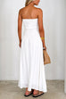 Frilled Strapless Tube Swing Maxi Dress