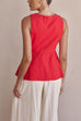 Moxidress Single Breasted Pocketed Solid Vest