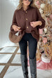 Moxidress Button Up Balloon Sleeves Sweater Cardigan