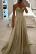 Moxidress Spaghetti Strap Glittering Tulle Maxi Party Dress