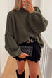 Moxidress Drop Shoulder Plain Casual Pullover Sweater