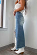 Moxidress Frayed High Low Hem Distressed Maxi Skirt