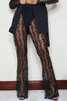 Moxidress High Waist Sheer Lace Flared Pants