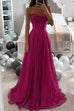 Moxidress Spaghetti Strap Glittering Tulle Maxi Party Dress