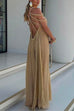 Moxidress Halter Cut Out Backless Beach Cover Up Maxi Dress