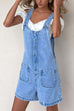 Moxidress Button Up Pocketed Denim Romper