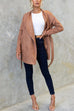 Moxidress Collared Open Front Faux Suede Coat with Belt