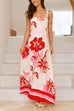 Moxidress Empire Waist Floral Print Maxi Cami Dress