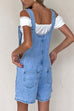 Moxidress Button Up Pocketed Denim Romper