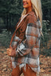 Moxidress Button Up Corduroy Splice Plaid Shacket