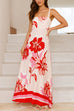 Moxidress Empire Waist Floral Print Maxi Cami Dress