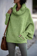 Moxidress Cowl Neck Batwing Sleeves Loose Sweater