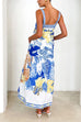 Moxidress Pocketed Side Slit Printed Maxi Cami Dress