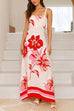 Moxidress Empire Waist Floral Print Maxi Cami Dress