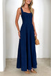 Square Neck Sleeveless Swing Denim Maxi Dress