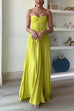 Moxidress Exquisite Strapless Pleated Maxi Party Dress