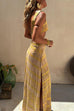 Moxidress V Neck Cut Out Side Split Tie Dye Maxi Dress