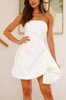 Strapless Ruched A-line Mini Party Dress