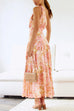 One Shoulder Ruffle Tiered Floral Print Maxi Dress