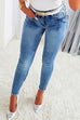 Moxidress Beaded Butterfly Distressed Skinny Denim Pants