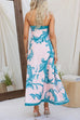 Moxidress Strapless Tube Unique Print Swing Maxi Dress