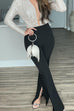 Moxidress High Rise Slit Bell Bottoms Skinny Pants