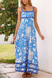 Moxidress Ric Rac Trim Pocketed Unique Print Maxi Cami Dress