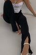 Moxidress High Rise Slit Bell Bottoms Skinny Pants